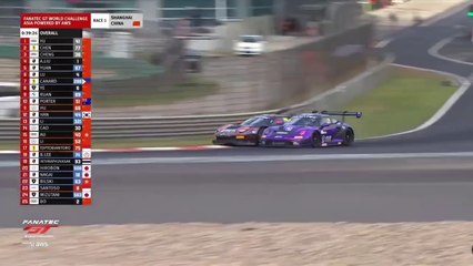 GT World Challenge Asia 2024 Shanghai Race 1 Lu Canard Collision