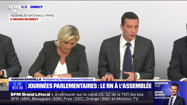 Journées parlementaires: Aucun droit à l'erreur ne nous sera accordé , déclare Jordan Bardella (RN)