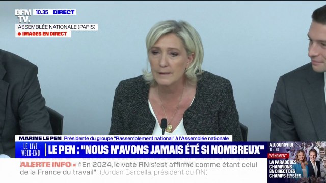 Ne vous laissez jamais balloter , déclare Marine Le Pen aux parlementaires du RN