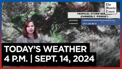 Today's Weather, 4 P.M. | Sept. 14, 2024