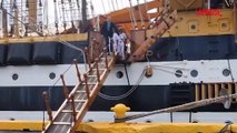 L'arrivo della nave scuola Amerigo Vespucci a Manila per la 23 esima tappa del tour mondiale