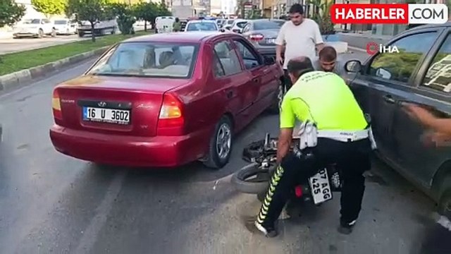 Motosiklet Kazası: Direksiyonu Kırınca Devrildi, 2 Yaralı