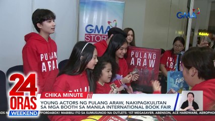 Young actors ng "Pulang Araw," nakipagkulitan sa mga booth sa Manila International Book Fair | 24 Oras Weekend