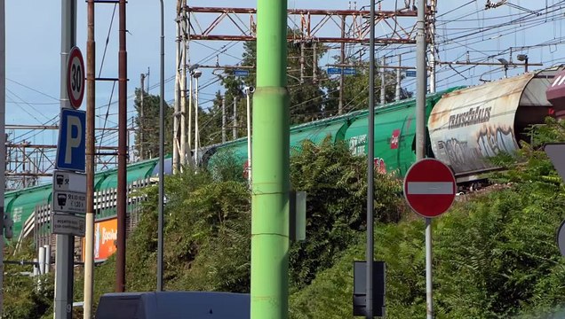 La macchina dei soccorsi nell'area dell'incidente ferroviario