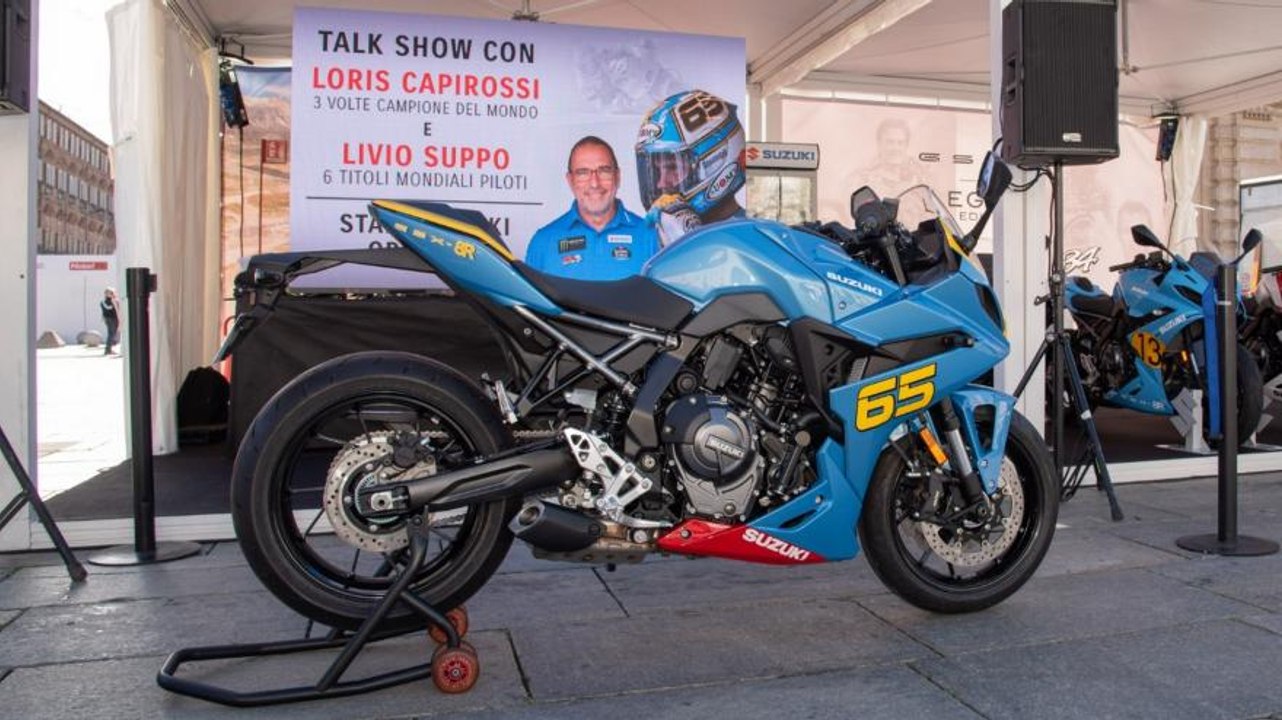 Loris Capirossi sulla Suzuki a lui dedicata
