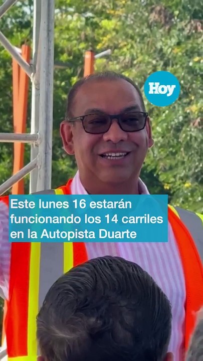 Este lunes 16 estarán funcionando los 14 carriles en la Autopista Duarte