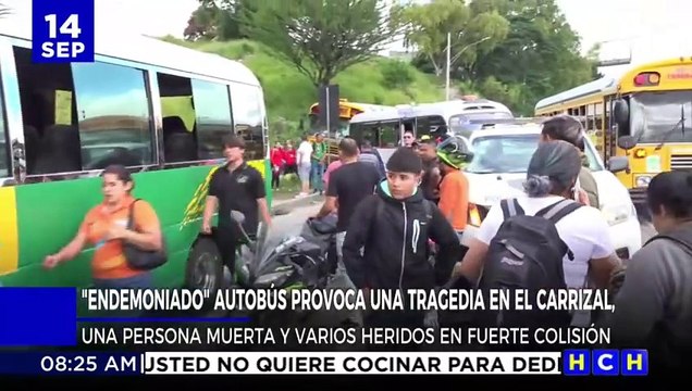 ¡Desastre! Bus desenfrenado embiste varios automotores en El Carrizal; trasciende una muerte