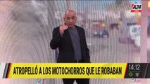  ATROPELLO A LOS MOTOCHORROS QUE LE ROBABAN
