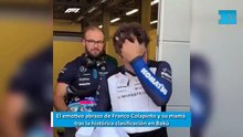 El emotivo reencuentro de Franco Colapinto y su mamá tras la histórica clasificación en Bakú