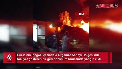 Bursa'da korkutan yangın! Alevler gökyüzünü aydınlattı