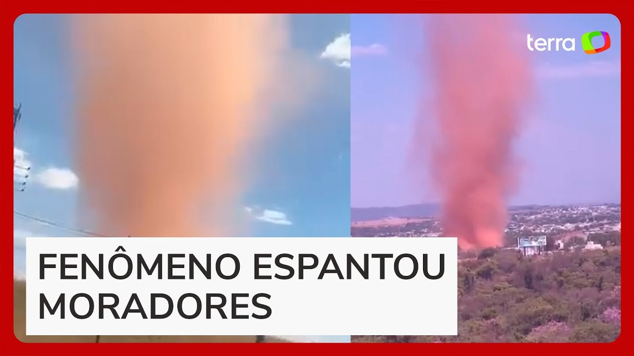Redemoinhos de poeira se formam em cidades de Goiás