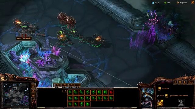 [StarCraft 2] No.0263 Normal-Level ZERG player fights Hard A.I., WIN [..really was Cavern Day]