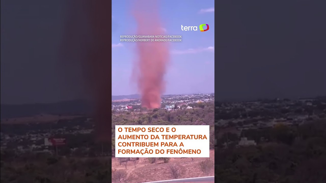 Redemoinhos de poeira se formam em várias cidades de Goiás