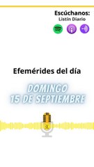 Efemérides | Domingo 15 de Septiembre 2024