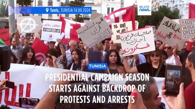 Tunisia's presidential campaign season starts against backdrop of protests, arrests