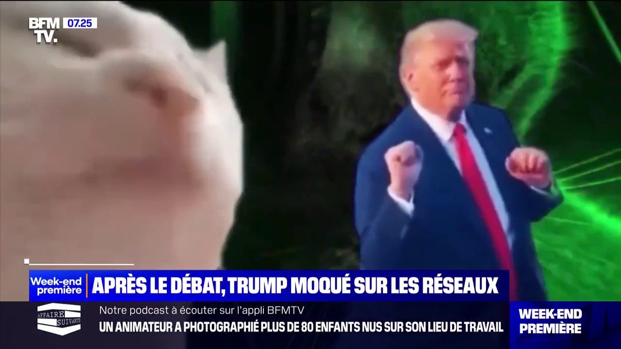 Chansons, clips générés par IA… Après le débat, Donald Trump moqué sur les réseaux sociaux