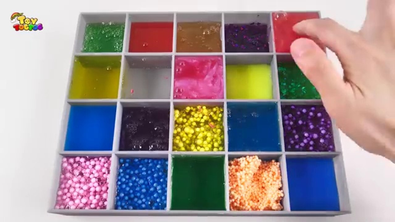 Satisfying Video l l Making Glossy Slime ASMR RainbowToyTocToc