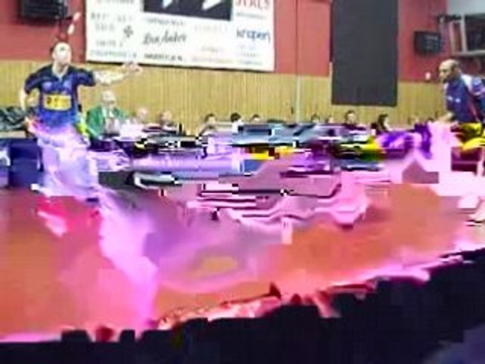 christian blondeau contre Ajemojuba Sau échauffement + set1