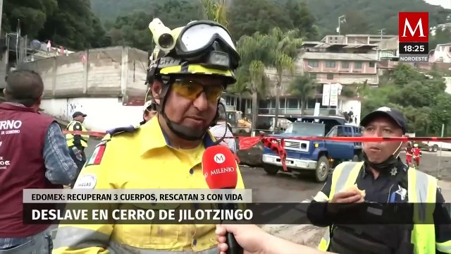 Continúa la búsqueda de desaparecidos tras deslave en Jilotzingo, tres personas encontradas