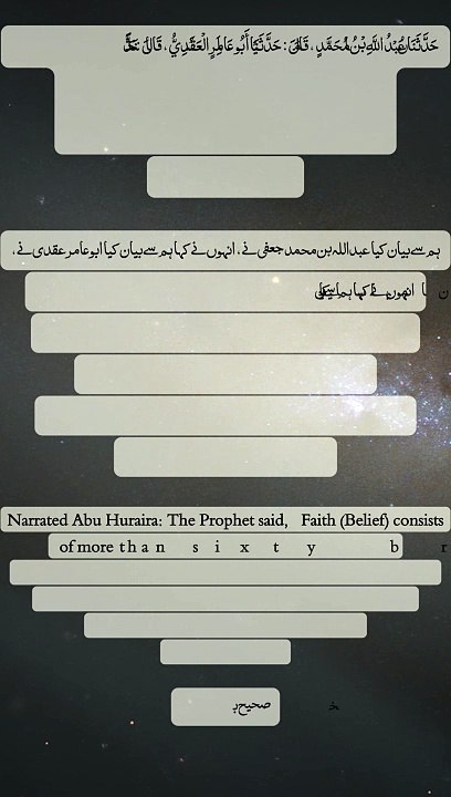 Emaan Kay Beyain Main | Sahih Bukhari Hadith No 9 | What's up Status |