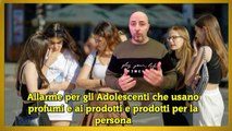 Allarme per gli Adolescenti che usano profumi e ai prodotti e prodotti per la persona