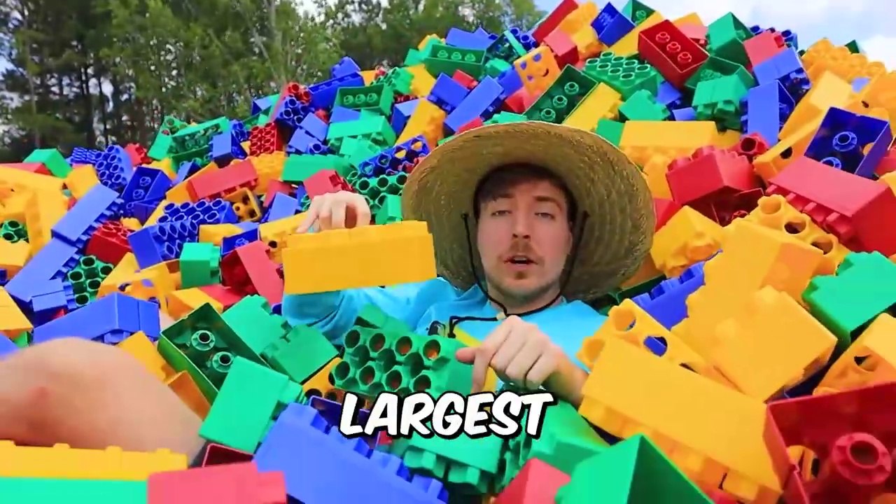 Mrbeast  Built The World's Largest Lego Tower