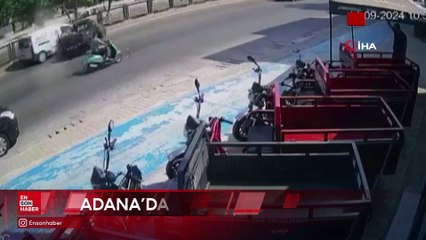 Adana'da motosikletin gaz kolu takılı kaldı, kazada can verdi