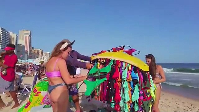 Brazilian Beach in Summer Rio De Janeiro Leblon Beach January