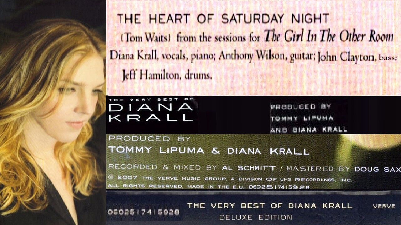 DIANA KRALL — The Heart Of Saturday Night – (Tom Waits) | The Very Best of Diana Krall (Deluxe Edition) · (2007) | {CD Audio}