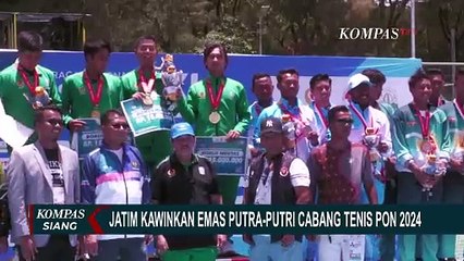 Télécharger la video: Tim Tenis Putra dan Putri  Jatim Sapu Bersih 2 Medali Emas Nomor Beregu di PON XXI