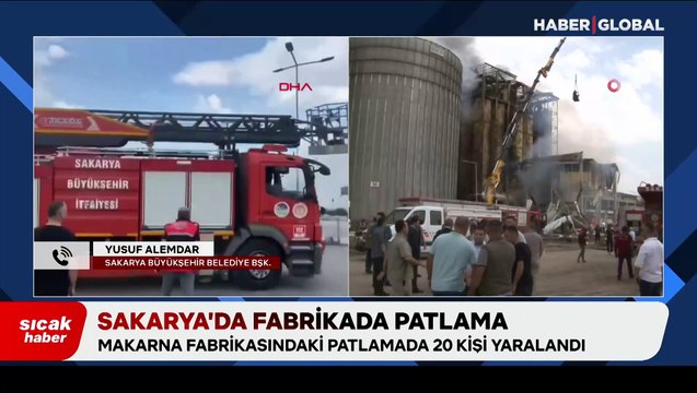 Sakarya'da makarna fabrikasında patlama! Çok sayıda ekip sevk edildi, yaralılar var