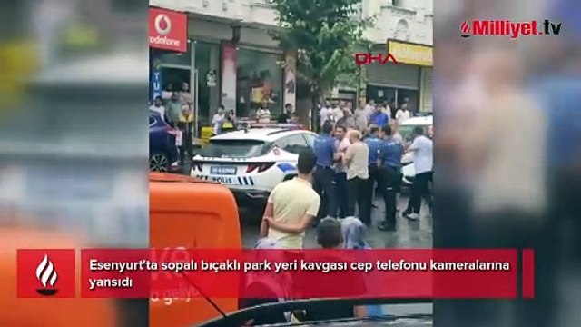 Esenyurt'ta sopalı bıçaklı park yeri kavgası! Yaralılar var