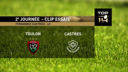 TOP 14 - Essai de Jérémy FERNANDEZ (CO) - RC Toulon - Castres Olympique