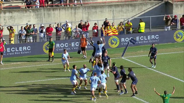 TOP 14 - Essai de Victor MONTGAILLARD (USAP) - USA Perpignan - Montpellier Hérault Rugby