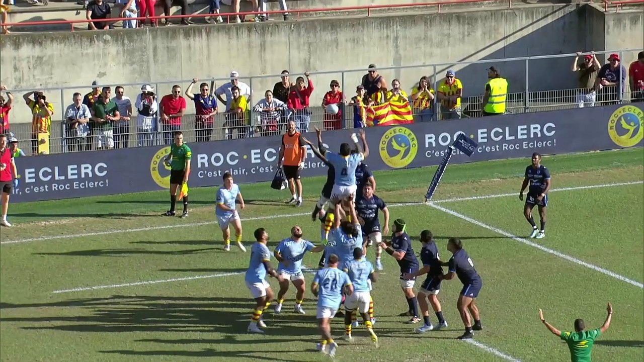 TOP 14 - Essai de Victor MONTGAILLARD (USAP) - USA Perpignan - Montpellier Hérault Rugby