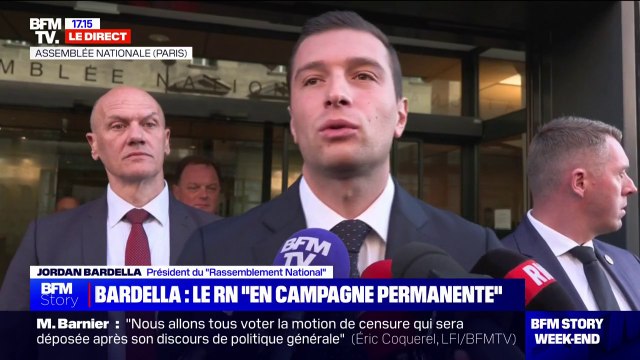 Jordan Bardella (président du RN): Quand des brebis galeuses s'approchent du Rassemblement national, je n'ai pas la main qui tremble