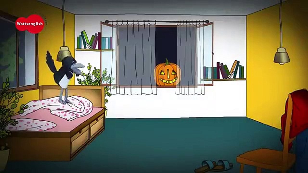 Haunted House for Kids _ Halloween Songs for Children from Steve and Maggie _ Wow English TV(360P)