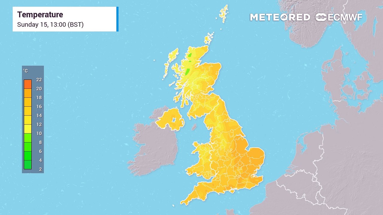 Temperatures will soar this week with highs of 25°C possible in the south.