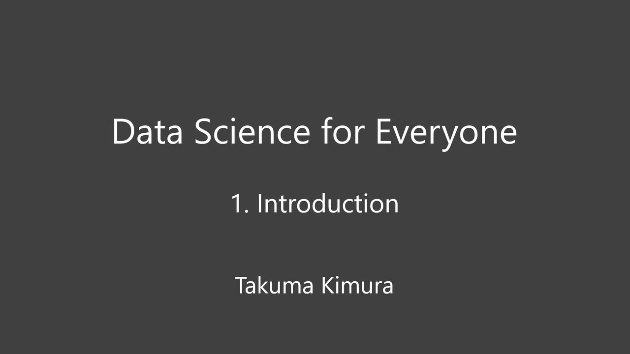 Data Science for Everyone 1-1 Introduction
