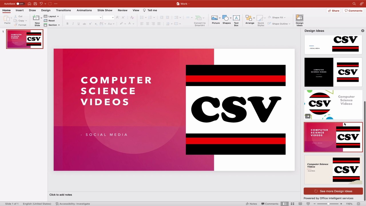 How to USE Microsoft PowerPoint On a Mac - Tutorial 5 - Using Design Ideas- Basic Tutorial | New
