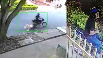 Fletero arrastró mujer en Medellín durante atraco