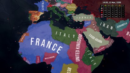 What if Italy had 1941 borders in 1936 - Hoi4 Timelapse