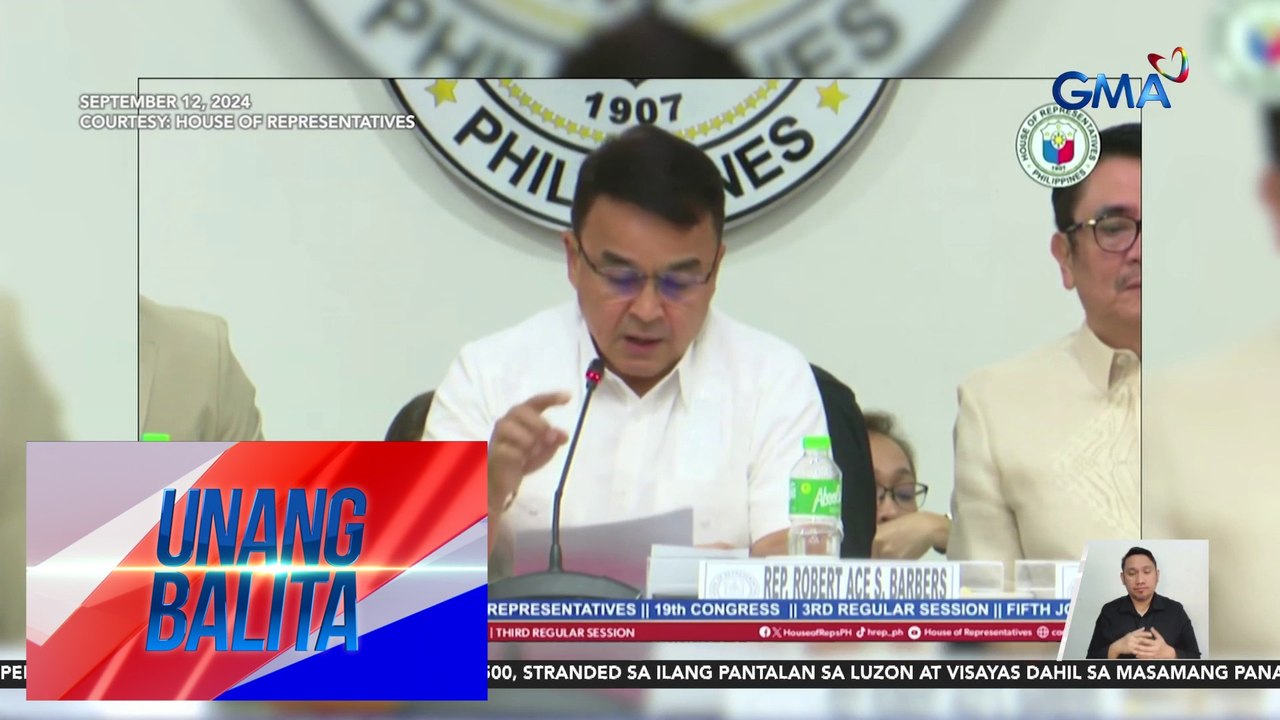 Panayam kay Rep. Robert Ace Barbers, Chairman, House Quad Committee | Unang Balita
