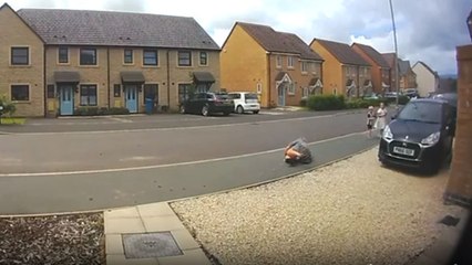 Comical Ring Doorbell footage shows woman's gnarly fall while heading to car