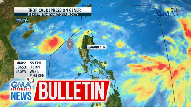 PAGASA (2 PM bulletin) - Bagyong #Gener, bahagyang lumakas; Nasa West Philippine Sea na | GMA Integrated News Bulletin