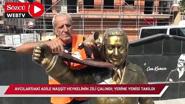 Avcılar'daki Adile Naşit heykelinin zili çalındı; yerine yenisi takıldı