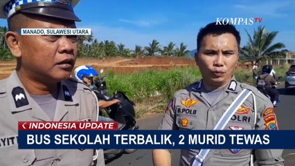 Bus Sekolah di Manado Terbalik, 2 Murid Tewas