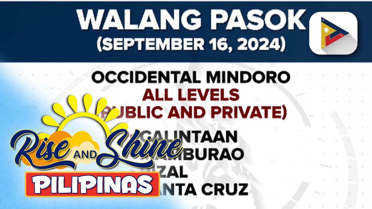 Klase sa ilang lugar sa Luzon at Visayas, suspendido ngayong araw dahil sa habagat