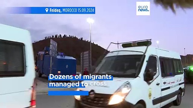 Moroccan police stop hundreds of migrants from entering Spanish enclave of Ceuta