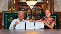 AMLO firma el decreto de la Reforma Judicial junto a Claudia Sheinbaum